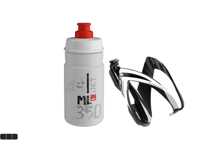 ELITE – KIT CEO 350ml Matara ve Matara Tutucu Siyah Parlak Beyaz Şeffaf Kırmızı